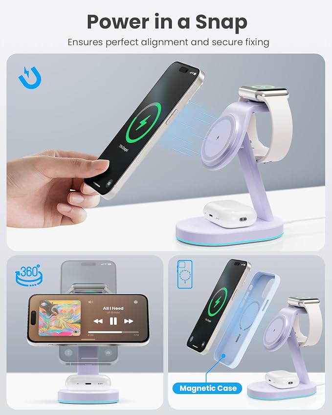 3 in 1 Wireless Charger Charging Station - Image 4