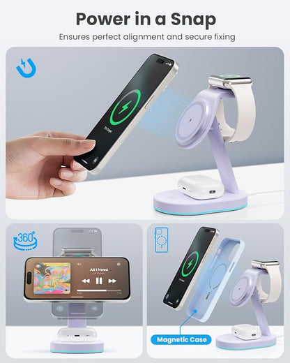3 in 1 Wireless Charger Charging Station - Image 4
