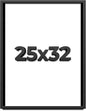 25x32 Shadow Box Frame Black | 1 Inch Deep Solid Wood Shadowbox Display | UV by CustomPictureFrames