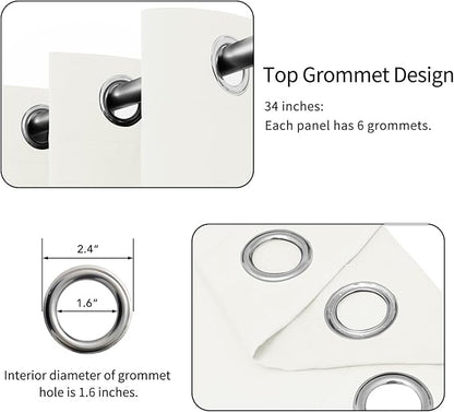 Easy-Going Blackout Curtains for Bedroom, Solid Thermal Insulated Grommet and - Image 4