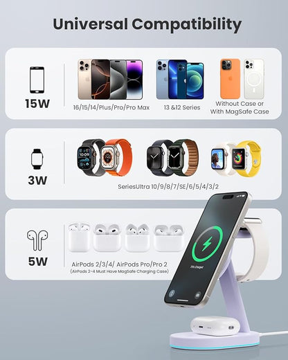 3 in 1 Wireless Charger Charging Station - Image 2