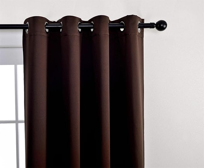 MIUCO Room Darkening Soild Grommet Window Blackout Curtains Two Panels - Image 6