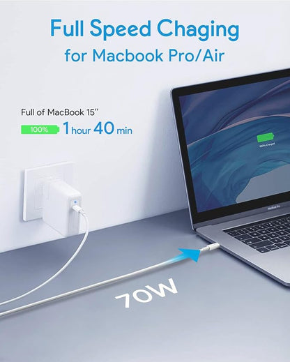 Mac Book Pro Charger, 70W USB C Charger Power Adapter - Image 3