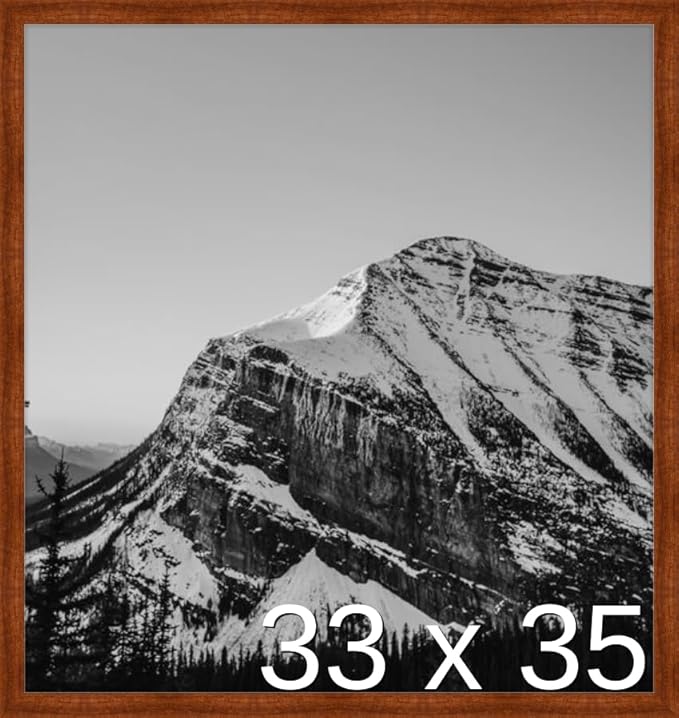 Frame It Easy 33 x 35 Russet Wood Frame by FrameItEasy