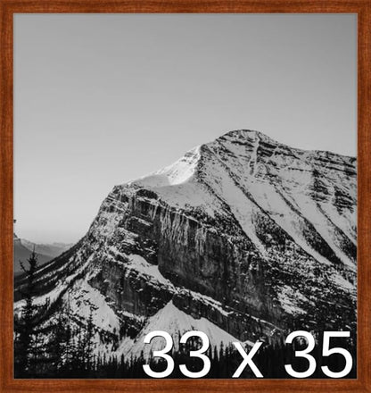 Frame It Easy 33 x 35 Russet Wood Frame by FrameItEasy