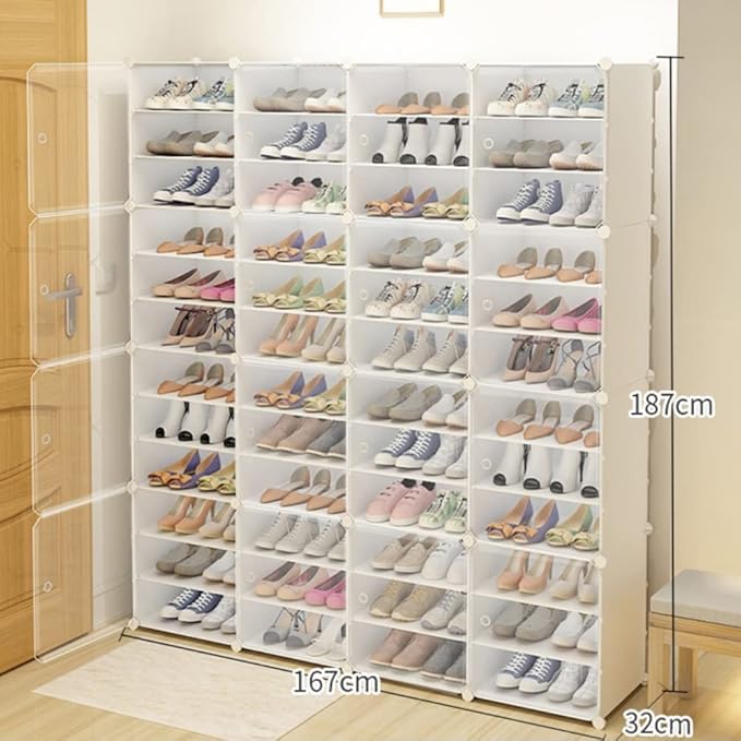 12 Tier Portable Shoe Shelf Storage Shoe Rack Organizer 96 Pair Shoe Storage - Image 2