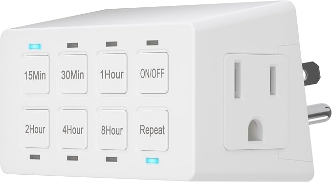 TG 8-Hour Indoor Countdown Plug-in Timer, Timer by TG