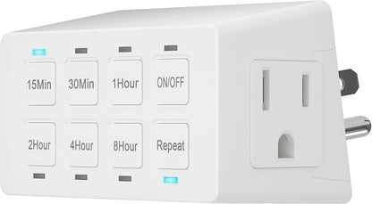 TG 8-Hour Indoor Countdown Plug-in Timer, Timer by TG