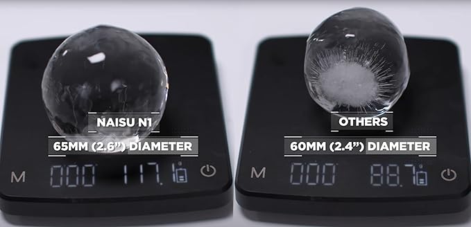 Large 2.56″ Clear Ice Ball Maker NAISU N1 Surgical grade 304 Stainless Steel - Image 2