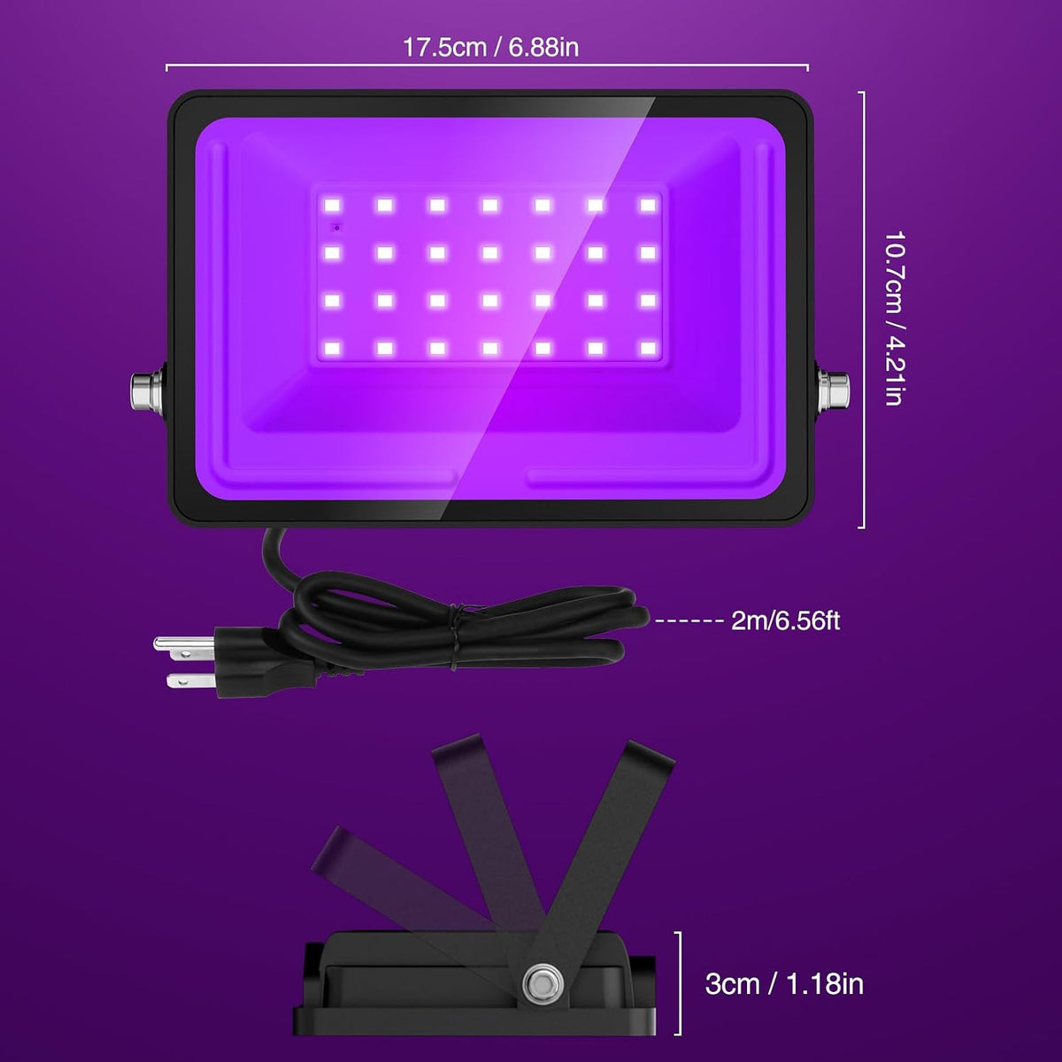 Onforu Orange and Purple Halloween Lights, 30W Dusk to Dawn Floodlight 2 Pack...