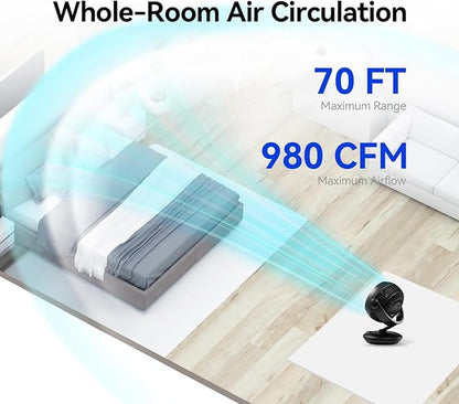 SIGBOT Fan for Bedroom with Remote, Ultra Quiet Desk Fans, with 3 Modes - Image 6