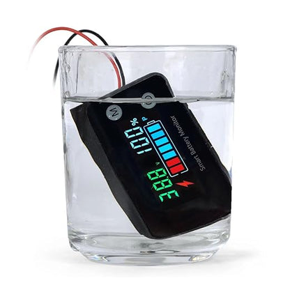 IPX7 Waterproof Battery Monitor12v 24v 36v 48v 60v 72v, Car Motorcycle Golf by SUPNOVABATTERYMONITOR