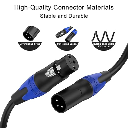 Seefeful XLR Splitter Cable, 1 Female to 2 Male Patch Y Cable Balanced - Image 3