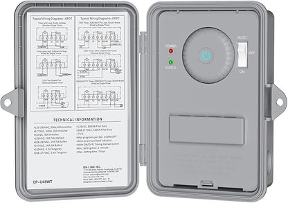 BN-LINK Pool Pump Timer, Outdoor Indoor Smart Wi-Fi Timer Box, 2HP 40A Max by BN-LINK