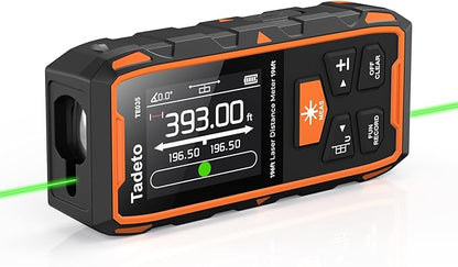 Tadeto Dual Laser Measuring Tool, 393FT/120M Bilateral Laser Measurement Tool by Tadeto