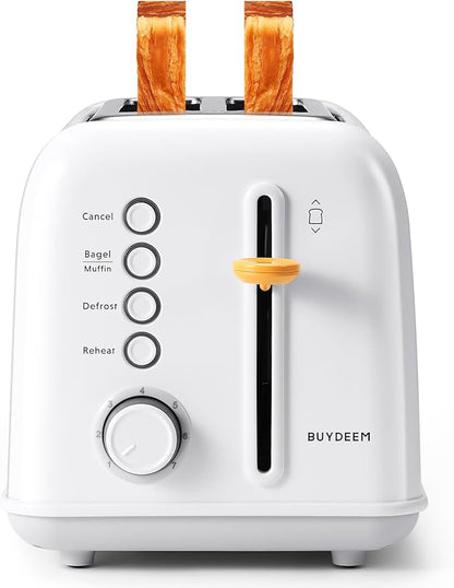 BUYDEEM DT620 2-Slice Toaster, Extra Wide Slots, Retro Stainless Steel by BUYDEEM