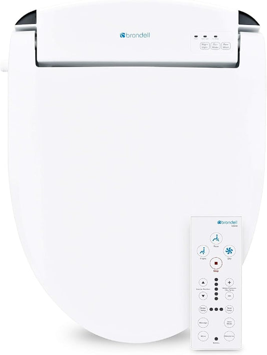 Brondell Swash SE600 Bidet Toilet Seat, Fits Round Toilets, Warm Air Dryer by Brondell