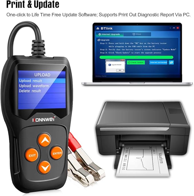 KONNWEI KW600 Car Battery Tester 12V Professional 100-2000 CCA Automotive - Image 5