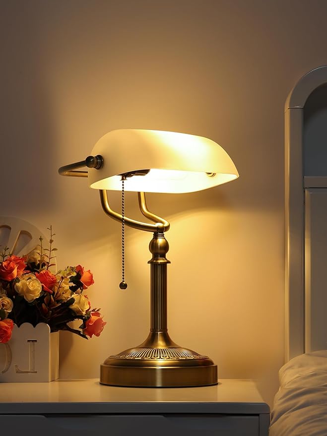 Newrays Glass Bankers Desk Lamp - Image 3
