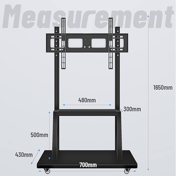 Mobile TV Cart, Rooling TV Stand - Image 6