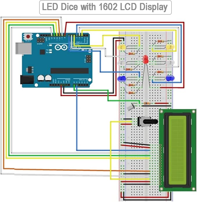 DIYmalls 1602 LCD Display Module DC 5V 16x2 White Character Blue Backlight - Image 5
