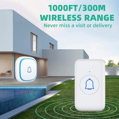 Wireless Doorbell for Home Classroom IP66 Waterproof Door Bell Ringer Wireless - Image 3