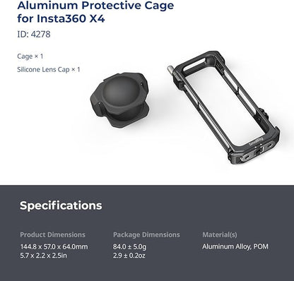 SMALLRIG Cage for Insta360 X4, Aluminum Protective Case for Insta 360 X4 - Image 8