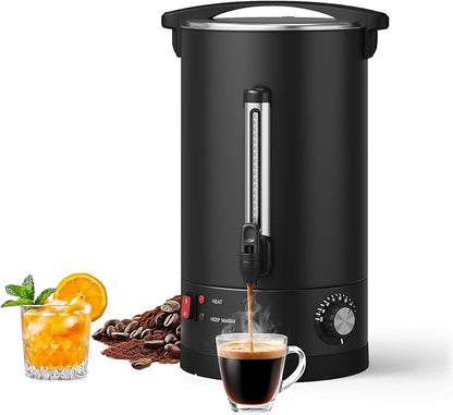 100 Cup Large Coffee Urn with Double Wall Insulation, 14L/3.8 Gallon Stainless by OUTLANE
