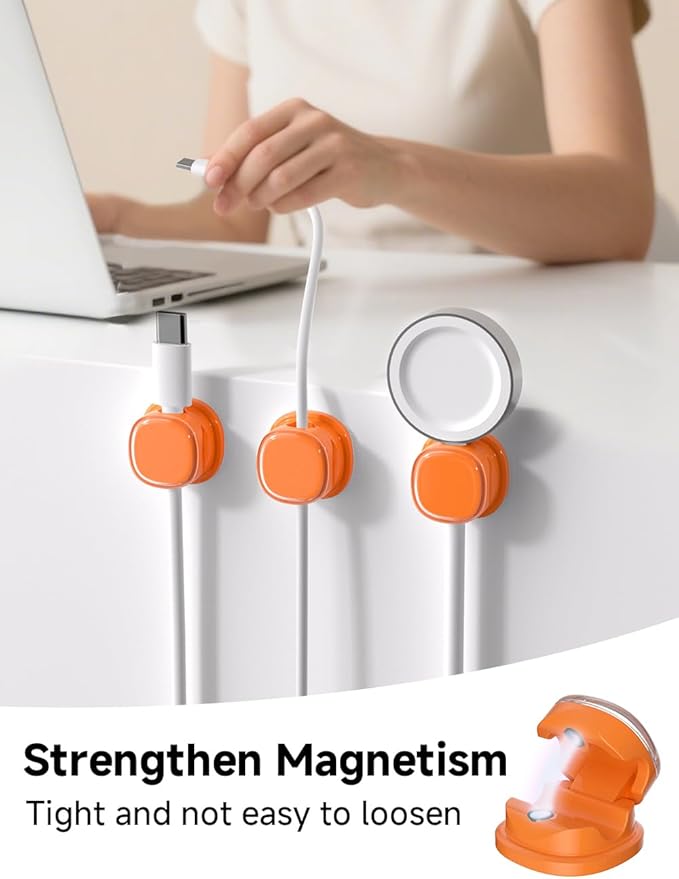 Magnetic Cable Clips, Adjustable Cord Holder Management, Adhesive Wire Keeper - Image 2