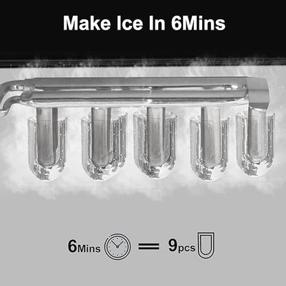 Countertop Ice Maker Machine – 9 Ice Cubes Ready in 6 Mins - Image 3