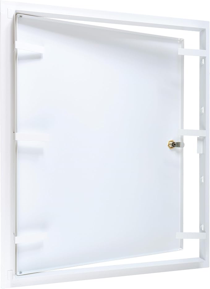 16" x 20" Lockable White Metal Access Panel. Service Shaft Door Panel - Image 3