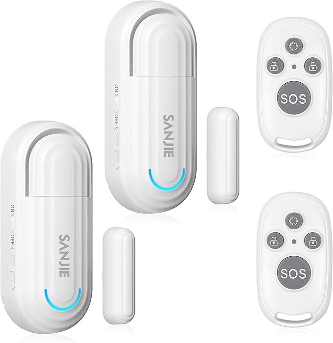 Sanjie Pool Door Alarms for Kids Safety/Home Security/Dementia, 4 Working Modes by SANJIEGuardSecurity