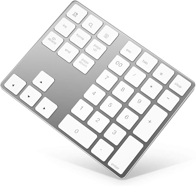 HoRiMe Bluetooth Number Pad, Rechargeable Wireless Numeric Keypad Slim 34-Keys by HoRiMe