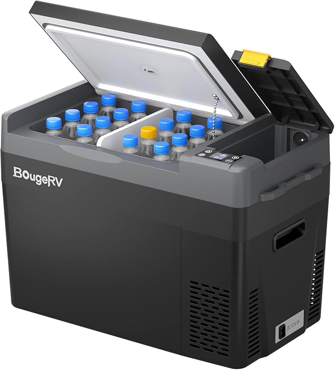 BougeRV 12 Volt Refrigerator, CRPRO 30 Quart 12V Car Fridge, Portable Freezer by BougeRV