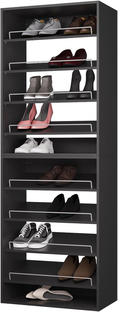 ROOMTEC Modular Closet System, 19.5" Shoe Shelf Closet Tower Wall-Mounted by ROOMTEC