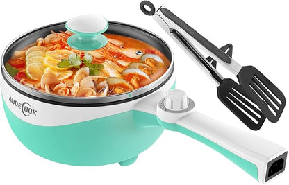 Audecook Hot Pot Electric, 1.7L Mini Electric Skillet Portable Nonstick Sauté by Audecook