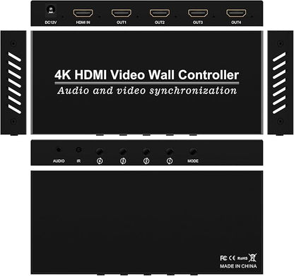 Video Wall Controller HDMI 1X4, Splicing Professional Processor by HDSUNWSTD
