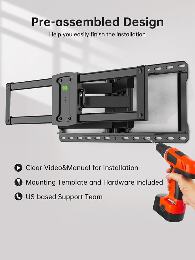 USX MOUNT UL Listed Full Motion TV Wall Mount - Image 7