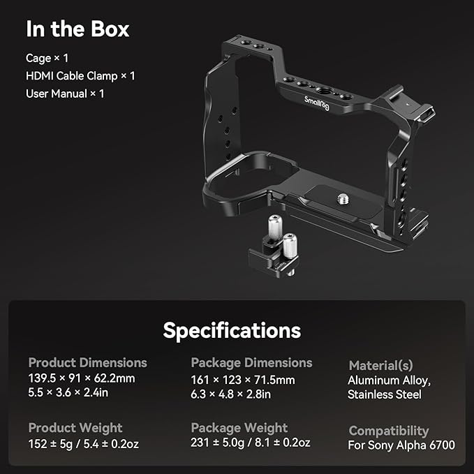 SmallRig Cage Kit for Sony A6700 - Image 7