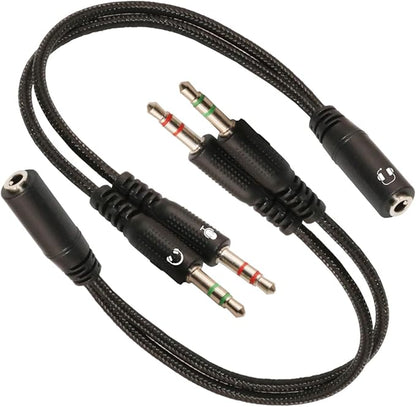 ZJKJHJY 3.5mm Audio Y Splitter Cable, Headphone and Microphone Adapter by ZJKJHJY