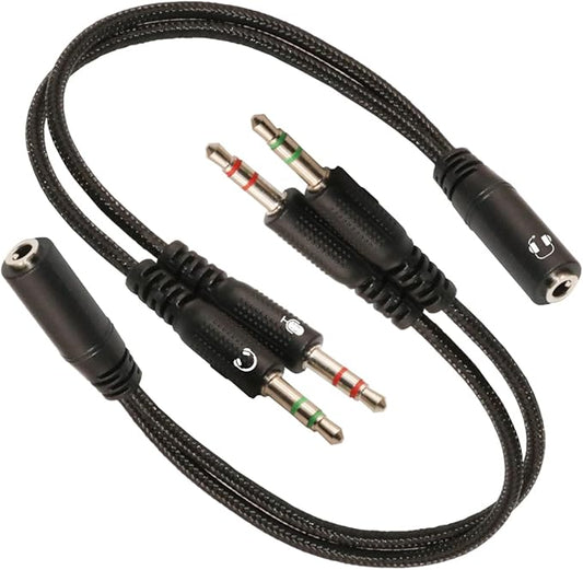 ZJKJHJY 3.5mm Audio Y Splitter Cable, Headphone and Microphone Adapter by ZJKJHJY