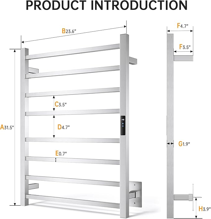 Towel Warmer Rack, Heated Towel Racks - Image 6