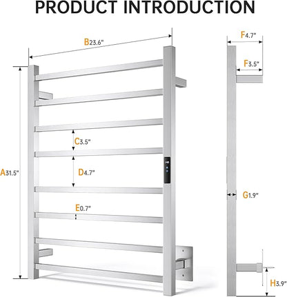 Towel Warmer Rack, Heated Towel Racks - Image 6