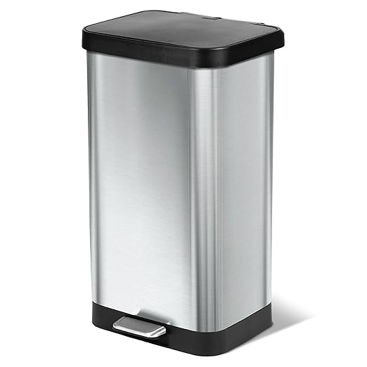 Glad Stainless Steel Step Trash Can by GladTrashFoodStorage
