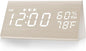 Digital Alarm Clock, with Wooden Electronic LED Time Display, 3 Alarm Settings by JALL