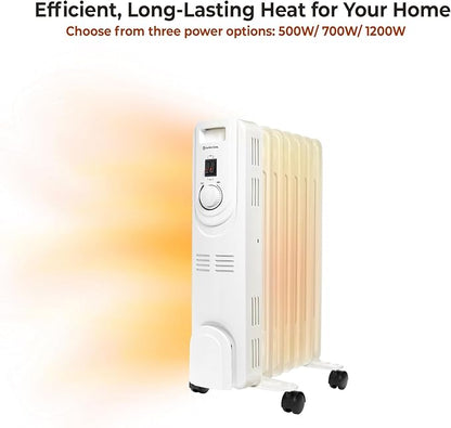 Comfort Zone Electric Oil-Filled Radiant Radiator Space Heater, Never Refill - Image 6