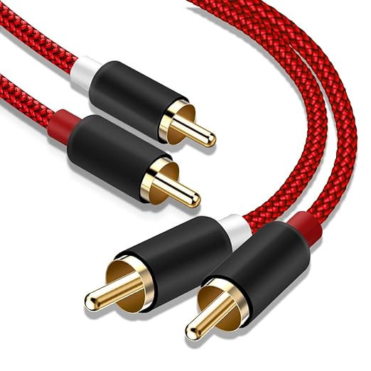 Goalfish RCA Cable, 15FT 2-Male to 2-Male RCA Audio Cord Stereo Subwoofer Cable by Goalfish