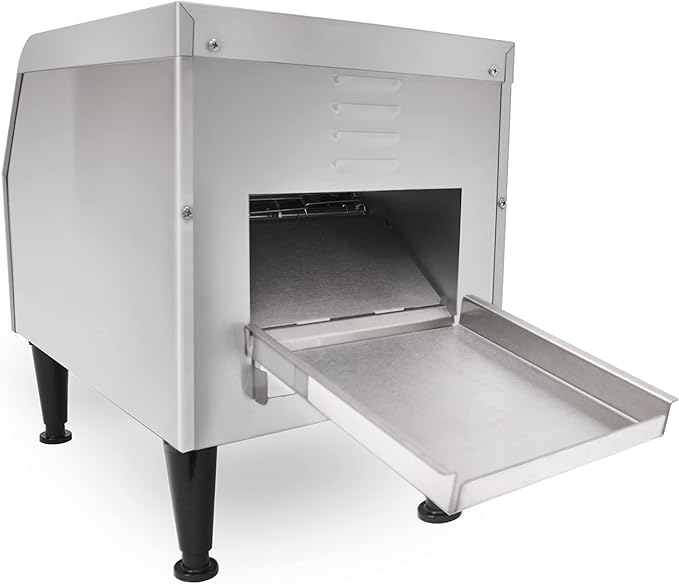 KWS CT-150 Commercial 1300W Electric Stainless Steel Conveyor Toaster - Image 3