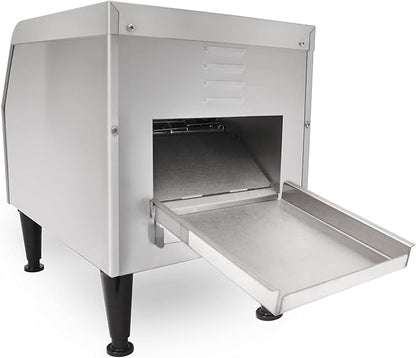 KWS CT-150 Commercial 1300W Electric Stainless Steel Conveyor Toaster - Image 3