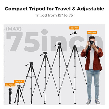 K&F CONCEPT Camera Tripod, Cellphone Clip - Image 4